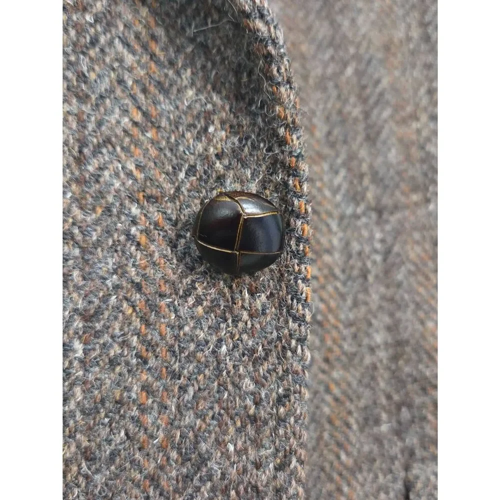 VTG Harris Tweed Handwoven Scottish Wool Blazer Sport Coat Sz. 44 EST